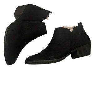 Faux Suede Pull On Ankle 12 Wide Booties